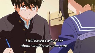 Public park anime slut drops panties for wet pussy play