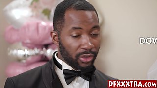 Hot bride fucks husbands black friends