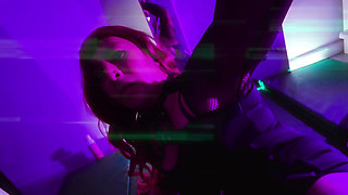 Cybergoth gets fucked by machine