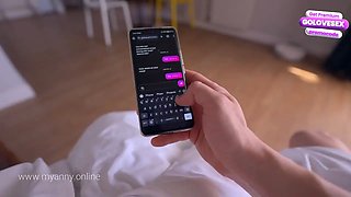 Caught my stepbrother texting his friend that he wanted to creampie me