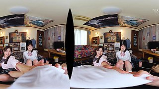 Amateur busty Asian teen sucks a dick on a rooftop