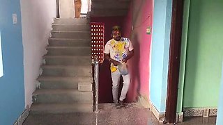 Bengali Bhabhi Sona Holi Sex - Neighbour Fucks Her Hard Doggy Style Creampie