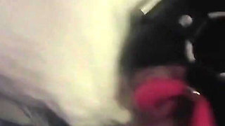 Laura hogtied and hooded with a lip open mouth gag has her throat fucked for 15 minutes