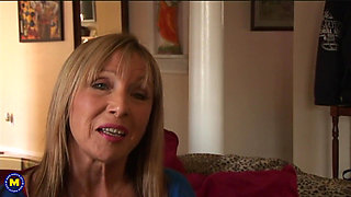 50 Year Old American MILF Luna Azul Plays with Her Big Boobs & Pussy for You
