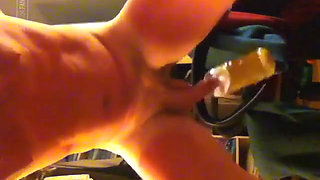 Dick Swollen and Stuck in Piss Bottle