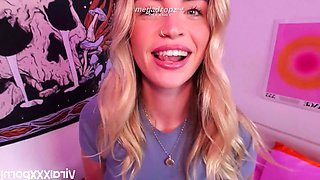 Blond Temptress Craves Cheating Threesome Passion In Bed