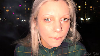 Smoking Blonde with Naked Tits Smokes!