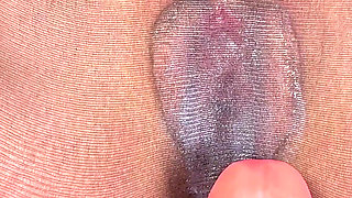 Full Seamless Pantyhose Penetration with My Dildo Doll
