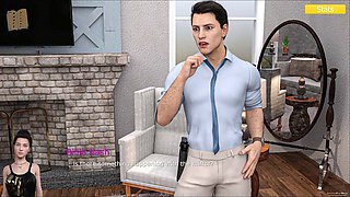 Big tits, visual novel, hot brunette