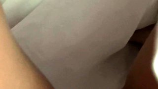 Busty Brunette Masturbates and Touches Herself on a Train