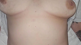 Spur of moment late night fuck and creampie finish insode her gaping cunt