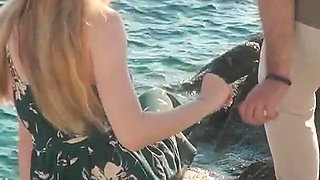 Real Couple - Ocean Waves Deep Oral, and Romantic Missionary