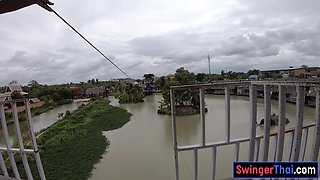 Zipline fun with Thai girlfriend and sex