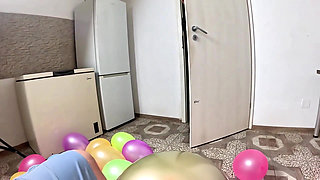 Strict Leather Balloon Punishment.