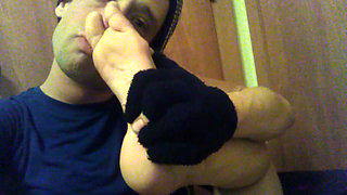 Sniffing and Touching My Dirty Foots and Sock to My Face and Mouth