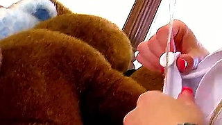 Horny skinny nurse Saida seduces patient with thick cock