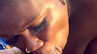 Beautiful Ebony Pussy Gaping After Getting Fucked by a Huge Black Cock