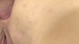 Horny brunette teen anally fucked and facialized on the bed