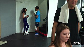 James' Angelic Gym Passion in a Sneaky Wild Encounter