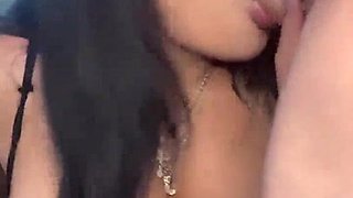 Huge-chested TGirl Does Make Him Jizm