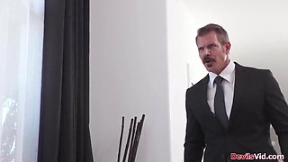 Wifey and hubby slobber roast housekeeper