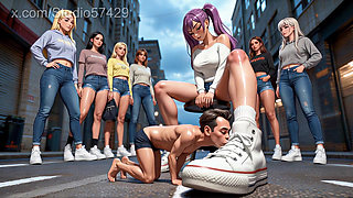 Giantess Crush in Sneakers, Converse, Foot Domination Femdom