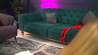 Blonde tight pussy babe solo toy fun in glamour masturbation