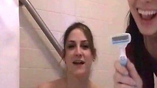 Lesbian Asshole Shaving Webcam Show