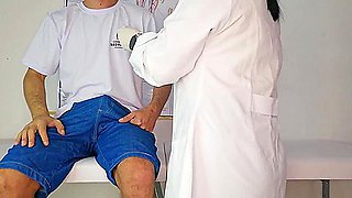 University Student 18+ Goes For A Consultation With The University Nurse