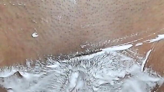 Shaving a Hairy Cunt with Watermelon Shaving Foam!
