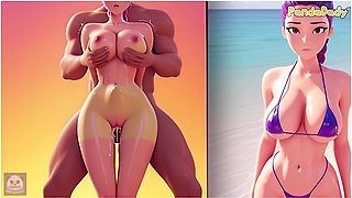 Car Toon In K-pop Demon Hunters Hentai - Big Tits Rumi Bikini Blow Job On The Beach