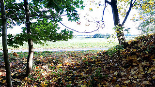 Hard Titslapping Behind Medieval Wall