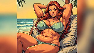 Chubby Cartoon Beach Babes