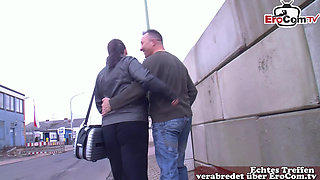 German housewife approached on the street and persuaded to fuck