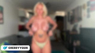 British Teen Cherrygumm Nude Bikini Try On Haul - Massive Natural Tits & Big Ass