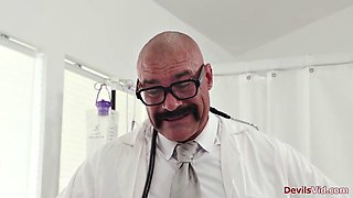 Busty Redhead Patient Gags on Charles Deras Huge Cock