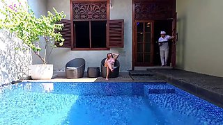 Sexual passion runs high at the outdoor pool