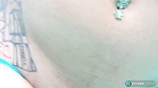 An awesome poolside masturbation with a busty BBW Cat Bangles