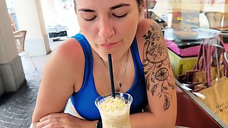 Try not to cum, close up, titty drop