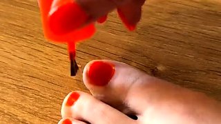 Foot fetish Close up feet and toes tease