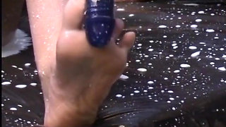 This Is a Fetish Session with a German Petite Lady with Hairy Pussy