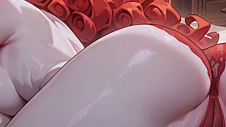 Pink Hair Hentai Furry Girl with Big Tits Rides Big Cock and Gets Her Tight Little Pussy Creampied - Hotel Tales (steam Game)