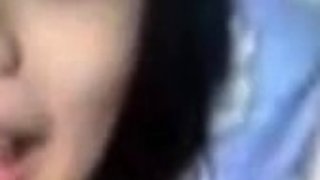 Skinny Asian Girl on a Video Call