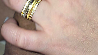 Step mom with huge hands handjob thick cock step son in a homemade video
