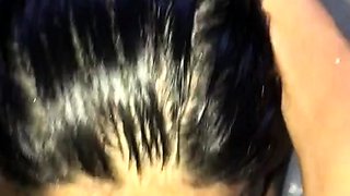 He cums in the jacuzzi