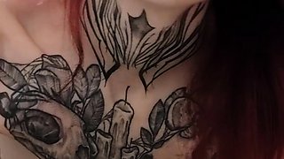 European amateur redhead masturbates on webcam
