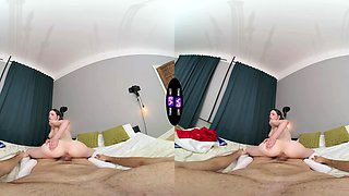 Teen Dakota Doll in a hot cop outfit gets her perfect shaved pussy sucked and fucked from all angles