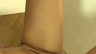 Sexy Brunette Sucking, Footjob and Fucking Hot in the Gloryhole