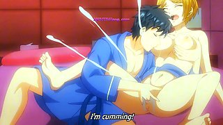 Hentai hubby makes new wife squirt hard all over hotel bed