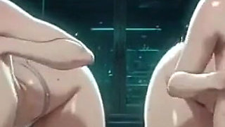 248. Funny Boobs Video with Two Redhead, Ai Animation